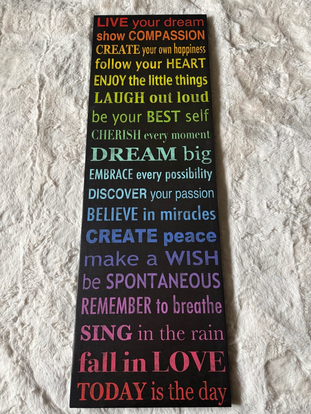 Inspirational Quotes Canvas Wall Art - Dimensions: 15” wide x 47.5 high x 1.25 d